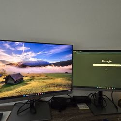 2 HP Monitors - 21.5 Inch and 23.8 Inch