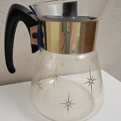 Vintage Corning Ware Coffee Pot Pyrex Starburst With Lid