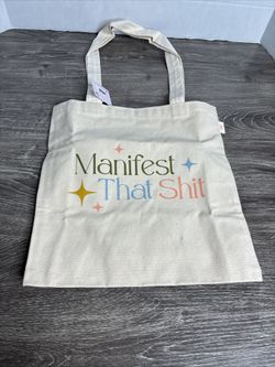 13"x13" Tote/Book Bag "Manifest that S**t" Talking Out of Turn NEW