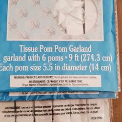 Tissue Pom Poms Garland