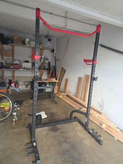 Half Power Rack Squat Stand with Pull-Up Bar