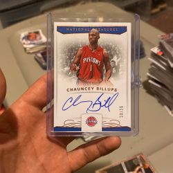 Chauncey Billups 2017-18 Panini National Treasures Signatures No. S-CBL /25 SP