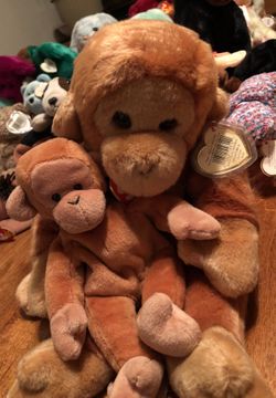 TY beanie baby and Buddy Bongo the Monkey