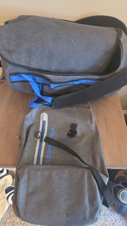 Ozark Trail Gray Messenger Bag and Backpack Set