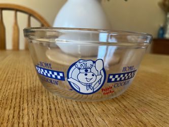 Vintage Pillsbury Doughboy Glass Mixing Bowl