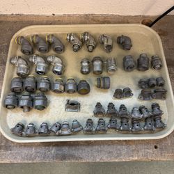 Lot #3 Of 1/2 in. EMT Insulated Liquid-Tight Connectors; 3/8” Arlington 4200; Electrical Parts