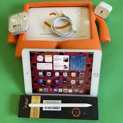 Apple iPad mini 5 (5th Generation/7.9” retina/ latest IOS 26/ 2019 Model ) 64GB with stylus pen, kids case  & Accessories