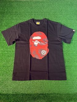 BAPE Color Camo Big Ape Head Tee Black Red L/XL – New