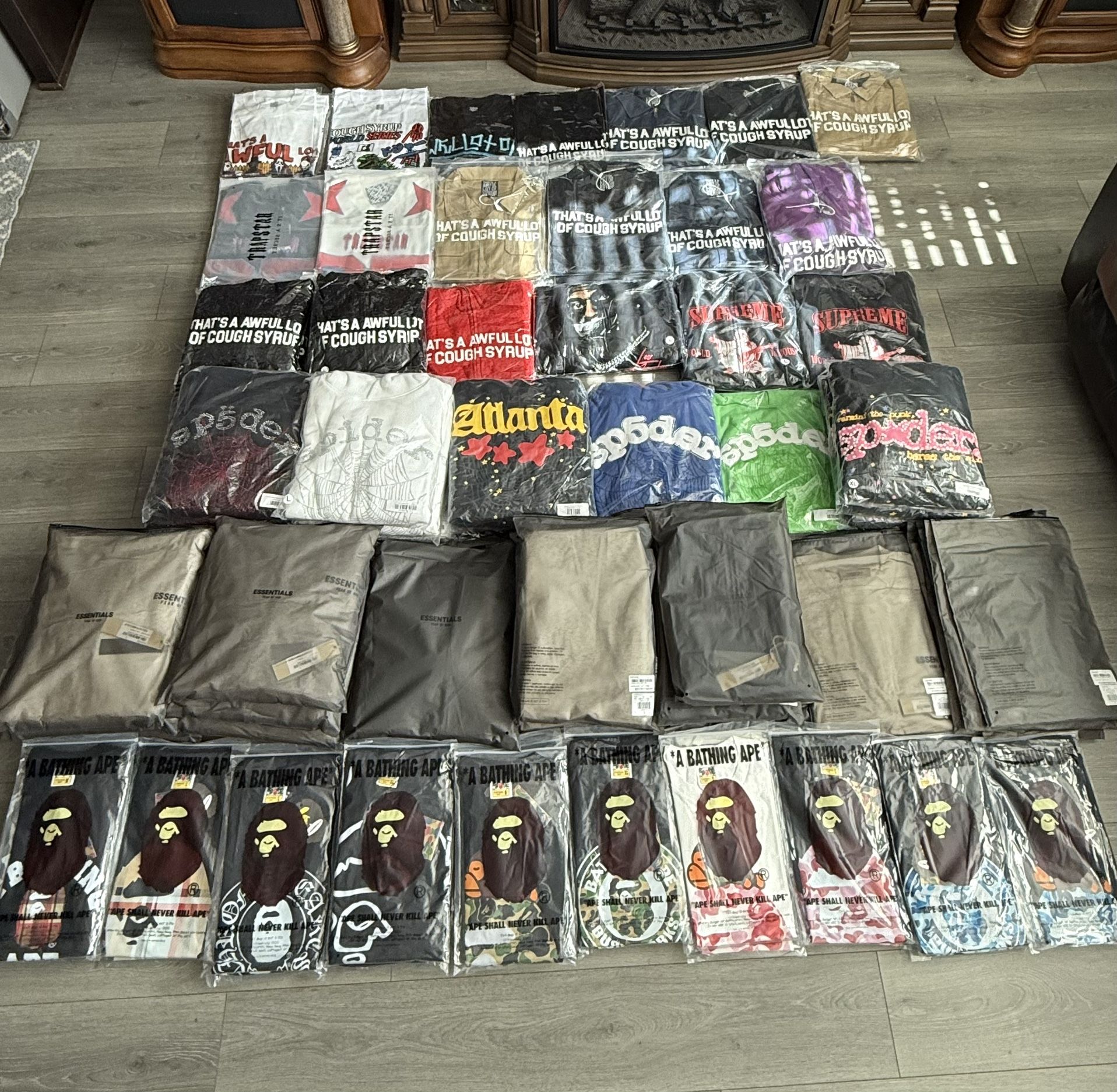 Essentials Bape Sp5der Awful Lot Of Cough Syrup