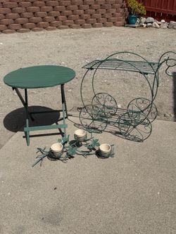 Beautiful Vintage  Iron Table and rack plans.
