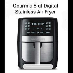 Brand New Gourmia 8 qt Digital Stainless Air Fryer