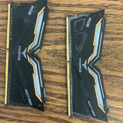 T-Force Night Hawk RGB DDR4 16GB (2x8GB) 3600MHz Gaming RAM