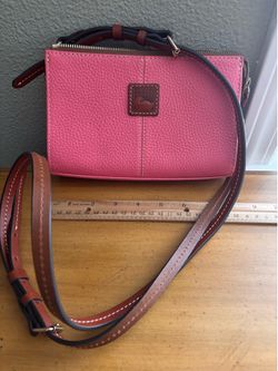Dooney and Burke pink mini crossbody leather bag
