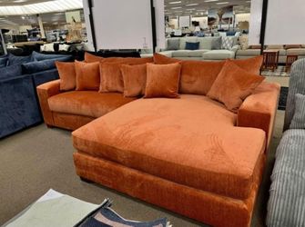 🧡NEW TRENDY OVERSIZED SECTIONAL Chaise Living Room Sofa 💥$10 Down💥NO CREDIT NEEDED
