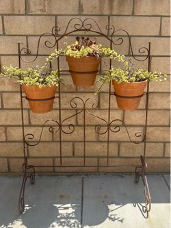 Wrought iron plant stand