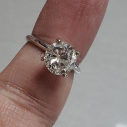 1.92 Carat D Color Round Diamond Ring 14k White Gold. Valentine's Day!!