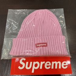 Supreme Overdyed Beanie Pink Box Logo SS25 - One Size ~ NEW, SEALED