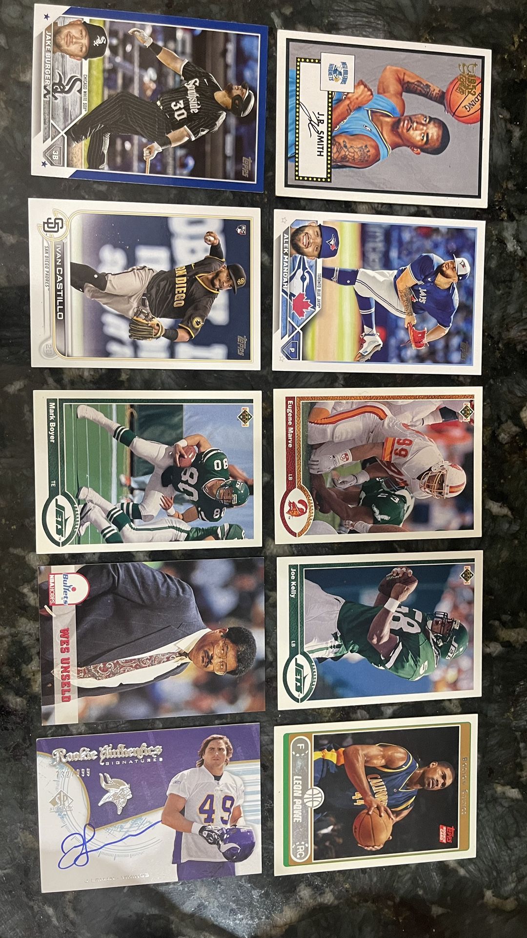 Basketball, Football And  Baseball Cards 