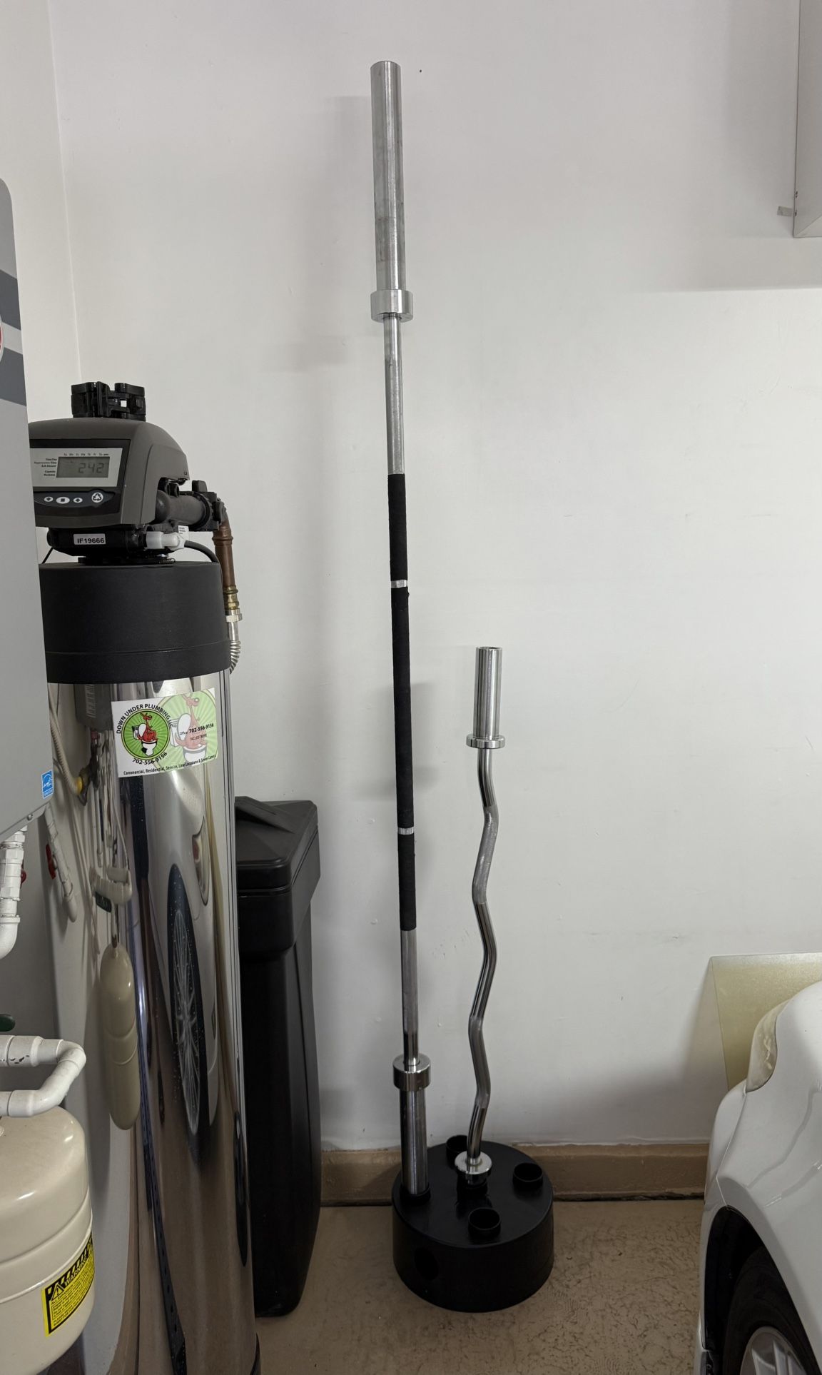7ft Olympic Barbell, Curl Bar And Barbell Storage Holder