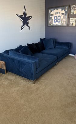 Blue Lounge 2 Piece Couch (obo)