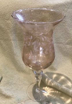 Beautiful Painted Glass votive or vase