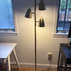 Gold 3 bulb modern floor lamp 