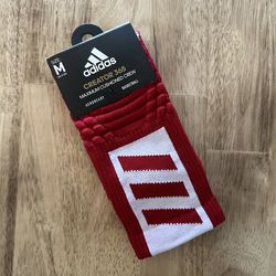Adidas Creator 365 Basketball Crew Socks Adult Size M Red Max Cushioned Harden