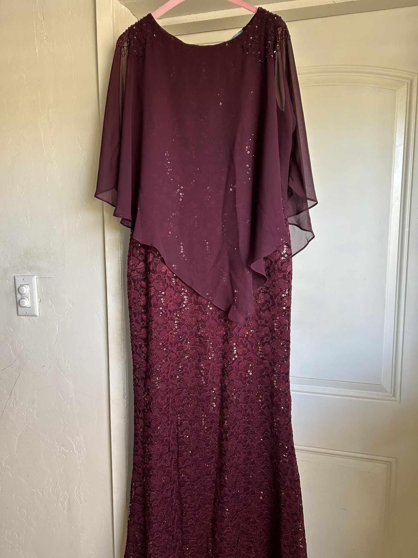 Burgundy Evening Gown 12