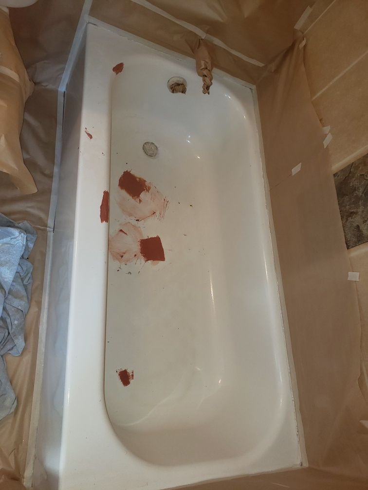 Tub crack repair and refinishing