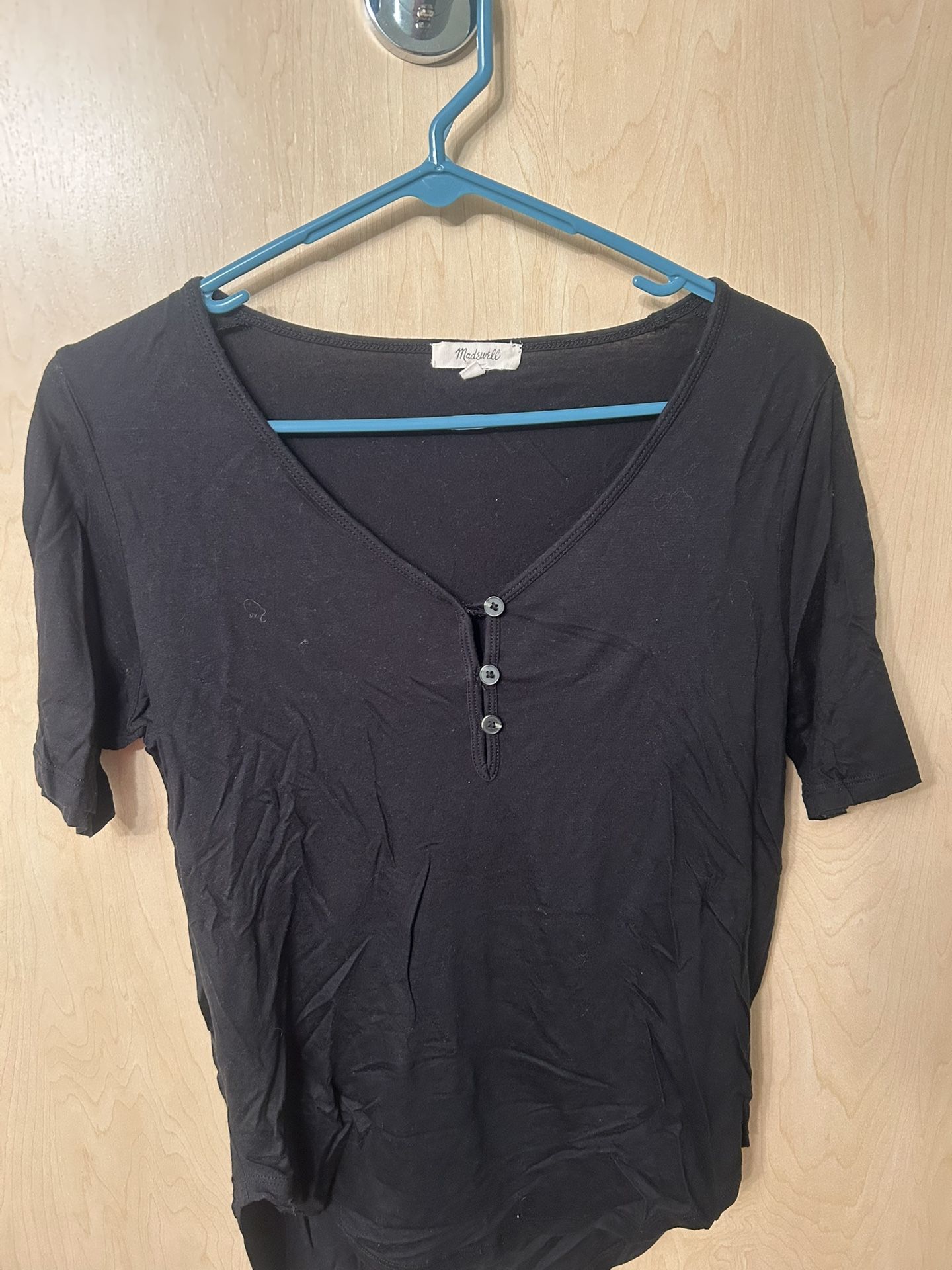 Madewell Black Short Sleeve Henley