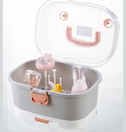 Baby bottle drying rack storage
