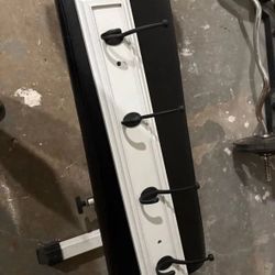 Wall Mounted White And Black Coat Rack 