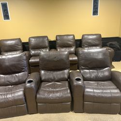 7-Seat Home Theater Seating – Excellent Condition – Manual Recline – $750 OBO”