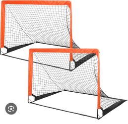 Two goalie nets