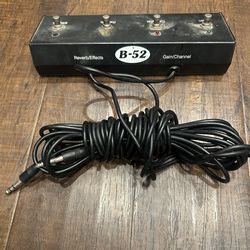 B-52 Footswitch 4-Button Reverb Effects Channel Guitar Amp Switch