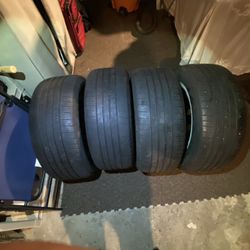 Goodyear tires with Subaru rims-225/55/r17.  97V