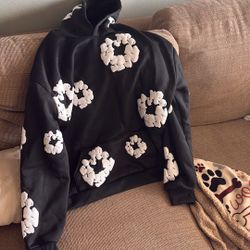 Denim Tear Black White Hoodie 