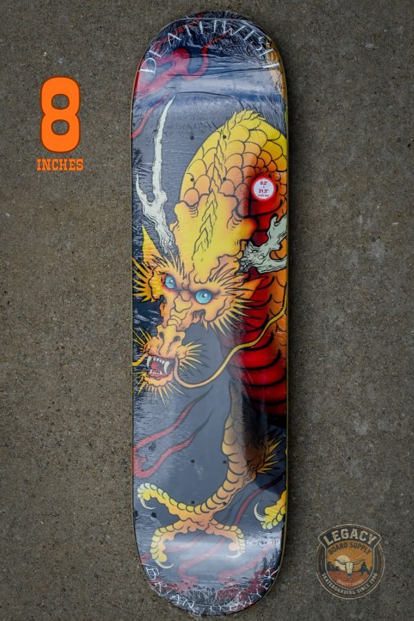 Traditional Yellow Dragon Skateboard (New)