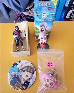 Anime Figures and Pin