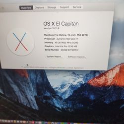 2015 Macbook Pro 15 In Retina Loaded With Software