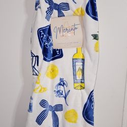 Mercato Italiano Oversized Plush Throw 60"x70" Lemon Lucky You