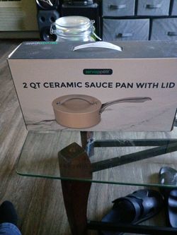 2. QT  CERAMIC  SAUCE PAN WITH LID
