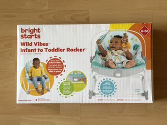 Bright Starts Spinnin’ Safari Vibrating Baby Bouncer 12208