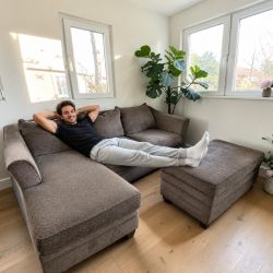 Sectional with Storage Ottoman