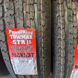 ST 225/75/15 Trailer Tires 10ply