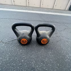 Pair Of 15 Lbs Kettlebell Weights - $25 OBO