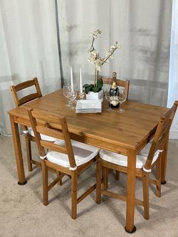 Compact Kitchen Dining Table & 4 Chairs