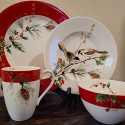 Lenox Winter Song 4 Piece Place Setting *New In Box * Discontinued Pattern 