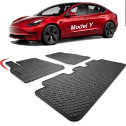 Tesla Model Y Floor Mats 2023 2022 2021 2020, All Weather Car Floor Mats