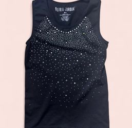 Women’s Sparkly Black Vest (medium)